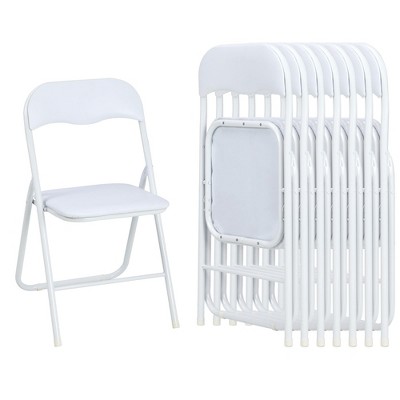Whizmax Folding Chairs, Outdoor & Indoor Event Portable Metal Folding Chairs with Cushion, Non-Slip Feet Pads Stackable Chairs