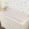 NoJo Happy Days Pink, Yellow, and Blue, Rainbows, Sun and Polka-Dot Super Soft Contoured Changing Pad Cover - 2 of 3