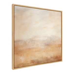 Kate & Laurel All Things Decor 30"x30" Tonal Abstract Earthy Warm Framed Canvas by The Creative Bunch Studio Natural - 1 of 4