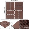 Syemin Carpet Tiles Plastic 44 Packs of Terrace Decking Tiles, Waterproof for All-Weather Use, Backyard Pool Decking Tiles, Brown, 12"*12"*0.8" - 3 of 4