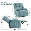 Manual Recliner Chair with Heating & 8-Point Massage, 155¡ã Adjustable Corduroy Recliner with Dual Cup Holders and Side Pockets - 3 of 4