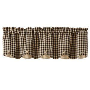 Berry Gingham Lined Scallop Valance - 1 of 3