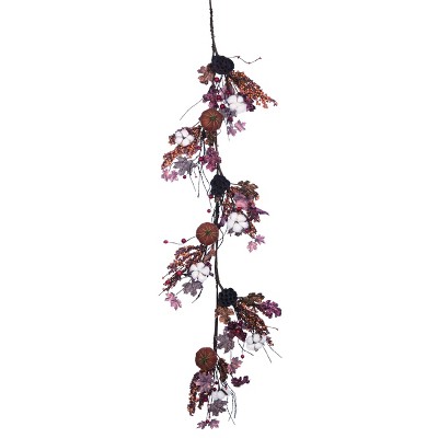 Transpac Burlap 60 in. Multicolor Harvest Garland