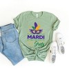 Simply Sage Market Women's Mardi Gras Mask Sparkle Short Sleeve Graphic Tee - 3 of 4