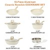 SKONYON 10pc Nonstick Ceramic Cookware Sets Kitchen Pots and Pans Set - 2 of 4