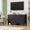 6 Drawer Dresser for Bedroom, Modern Double Dresser Organizer with Storage Drawers, Wooden Chests of Drawers for Bedroom, Entryway, Hallway - 3 of 4
