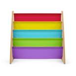 Kids' Book Rack Storage 4 Tier Bookshelf Natural/Rainbow - Humble Crew