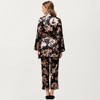 Anna-Kaci Lounge Women's 3-Piece Set Satin Baroque Print Pajama Cami with Matching Robe and Relaxed Straight-Leg Pants - 4 of 4