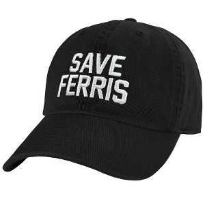 Ferris Bueller Save Ferris Adult Dad Cap Black OS - 1 of 4