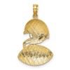 Black Bow Jewelry 14k Yellow Gold Football and Helmet Pendant - 3 of 4