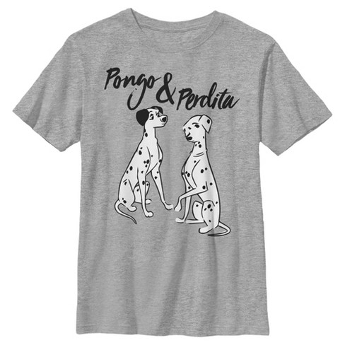 Boy's One Hundred And One Dalmatians Pongo And Perdita T-shirt - Athletic  Heather - Medium : Target