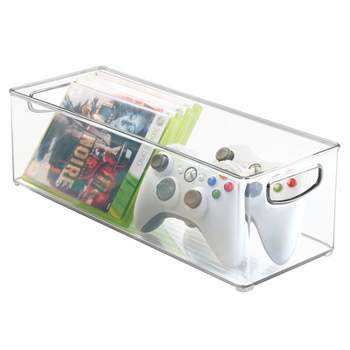 mDesign Plastic Video Game and DVD Storage Home Organizer