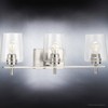 Urban Ambiance Luxury New Traditional Bath Light 8.5''H x 24.25''W,  Brushed Nickel Finish,  Swan-Hill Collection, UHP4202 - 4 of 4