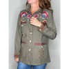 Women's Embroidered Shirt Jacket - Avani Del Amour - 2 of 3