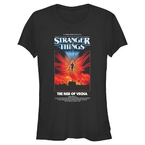 Juniors Stranger Things The Rise Of Vecna Retro Poster T Shirt - 1 of 4