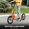 Infans Kids Scooter with Caliper Brakes, 12" Inflatable Wheels, Height Adjustable All Terrain Off-Road Scooter, Pre-Assembled Scooter for 8+, Orange - 3 of 4