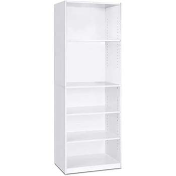 Furinno JAYA Simple Home 5-Shelf Bookcase, White