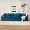 3 Seats Wider Armrest Chenille Modern Sectional Couch with Ergonomic Design and Flexible Modular - 2 of 4