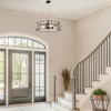 LNC Ethel 6-Lights 23.6" Modern Luxury Crystal Drum Chandelier for Dining Room, Gold/Black - 4 of 4