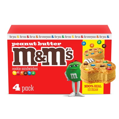 M&M'S Peanut Butter Frozen Ice Cream Sandwiches - 14 fl oz/4ct