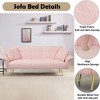 DOMETOUR 70.1 Inch Futon Sofa Bed for Living Room Bedroom, Convertible Sofa Bed Sleeper Loveseat with Armrests and 2 Pillows - 3 of 4
