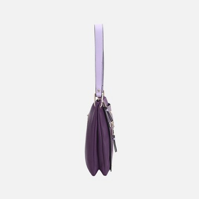 MKF Collection Shoulder Bag Vegan Leather Top Handle Removable Crossbody Strap, Aliyah | MKF Collection by Mia K - Purple Lavender — фото 5