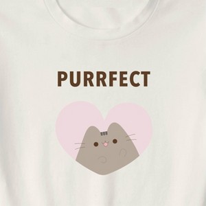 Women's Purrfect Pusheen Short Sleeve Graphic T-Shirt - White - 1 of 3