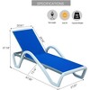 SKRAN Adjustable Aluminum Outdoor Pool Patio Chaise Lounge with Arm All Weather Pool Chairs for Outside,Beach - 3 of 4