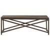 vidaXL Patio Bench 47.2 in. Poly Rattan Brown - image 2 of 4