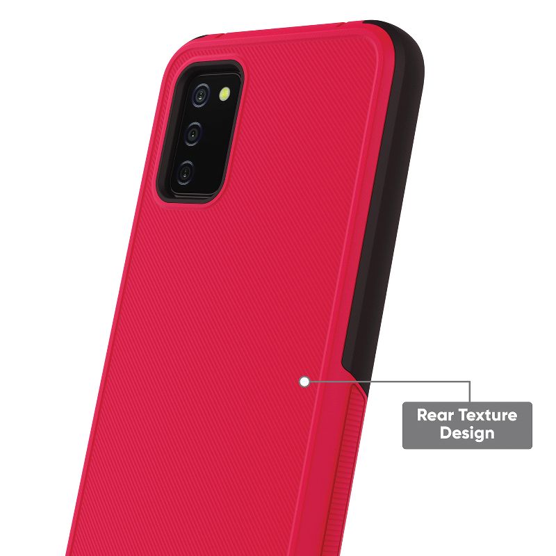 onn® Slim Rugged Phone Case for Samsung Galaxy A® (Samsung Galaxy A®02s, Red), 4 of 11