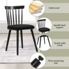 Bekrvio Windsor Dining Chair-Farmhouse Solid Wood Spindle Back Side Chair Mid-Century Modern Black Armless Kitchen Chair for Dining Room Restaurant - 4 of 4