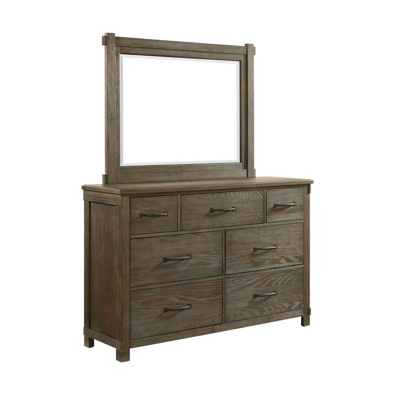 Jack 7 Drawer Dresser with Mirror Set Walnut - Picket House Furnishings, 4 of 14