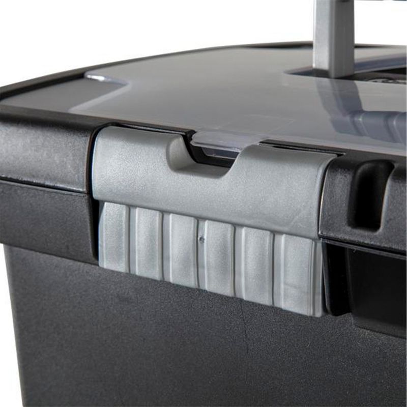 Sterilite Portable Lockable File Box w/ Extra Compartment & Handle, 4 of 7