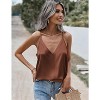 Zeagoo Silk Satin Cami for Women V Neck Sleeveless Tank Tops Raceback Blouse Casual Shirts - 4 of 4