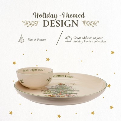 Spode Christmas Tree Chip and Dip