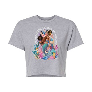 Women's - Disney - Adventure Comes In Waves Cropped Graphic T-Shirt - 1 of 4