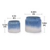 Syemin Planters Set of 2 Gradient Ceramic Flowerpot, Indoor and Outdoor Modern Planter for Patio, Garden, Windowsill, Blue, 8.46"*8.46"*7.28" - 3 of 4