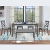 6-Piece Dining Set with Rectangular Wooden Table, 4 Upholstered Chairs and a Bench - 2 of 4