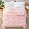 Cozy Bliss Seersucker Cooling Comforter – Lightweight Blanket Breathable & Soft Summer Bedding for Hot Sleepers - 3 of 4