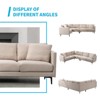 Mjkone Luxury 107"W*81.5''D Linen L-shaped Couch,6-Seat Oversized Sectional Sofa Couch With Corner Sofa - 4 of 4