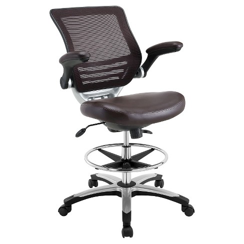 Edge Drafting Chair Office Chair With Flip up Arm Midnight Black