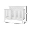 Child Craft Hampton Flat 4-in-1 Convertible Crib, Converts to Day Bed, Toddler & Full Size Bed, 3 Mattress Positions, Baby Safe Finish (Matte White) - 4 of 4