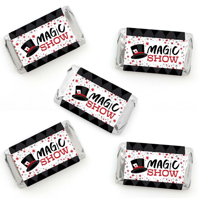 Big Dot of Happiness Ta-Da, Magic Show - Mini Candy Bar Wrapper Stickers - Magical Birthday Party Small Favors - 40 Count, 1 of 7