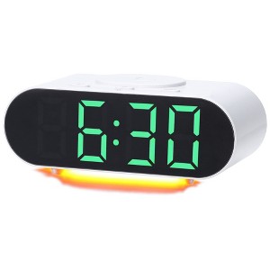 REGALWOVEN Dimmable USB Port Wireless Charging Alarm Clock 7.1 x 3.1 x 2.4 inch - 1 of 4