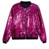 Lars Amadeus Men's Zip Up Party Disco Metallic Shiny Sequin Varsity Jackets - 2 of 4