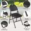 4FT Folding Table and 5-Piece Chairs Set, Portable Padded Card Table and Chairs for Dining, Picnic, Events, Training, Indoor & Outdoor Use - 4 of 4