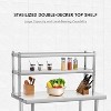 Stainless Steel Table 48x24", Heavy Duty Metal Commercial Prep Table with Four Tiers of Storage with Hooks for Kitchen, Home, Hotel Food Prep - 3 of 4