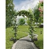 COZONY Garden Arch Trellis with Planter Box, Heavy Duty Metal Arbor for Climbing Plants and Outdoor Decor - 3 of 4