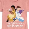 Girls' - Disney Princess - Tiana and Belle Reading Live Your Passion Fitted Short Sleeve Graphic T-Shirt - 2 of 4