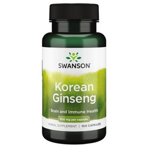 Swanson Herbal Supplements Korean Ginseng 500 mg Capsule 100ct - 1 of 2